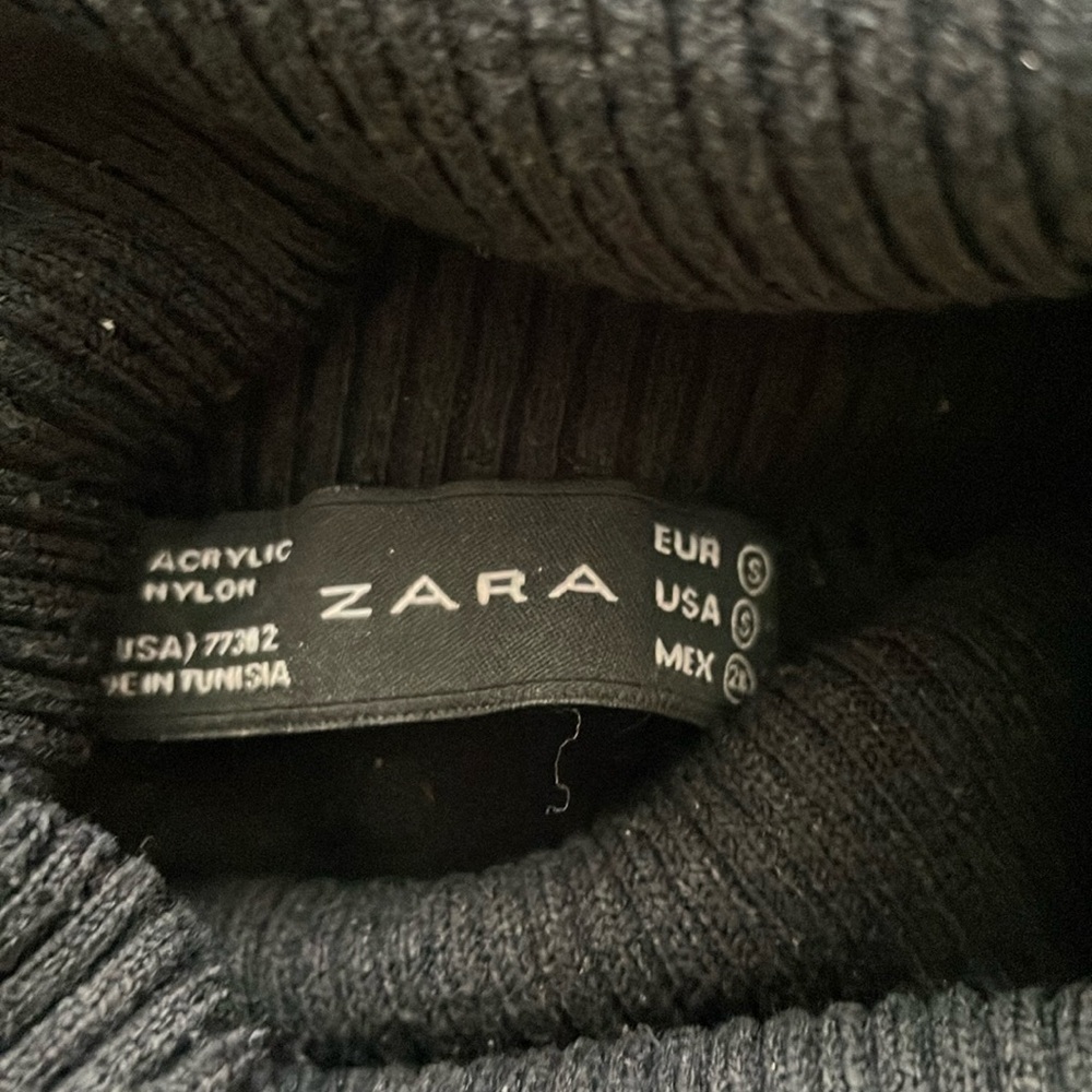 Zara Black Sleeveless Turtleneck Sweater Top - Picture 3 of 5